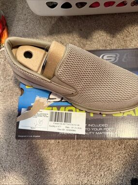 Skechers Men’s Slip-On Mesh Loafer in Taupe
